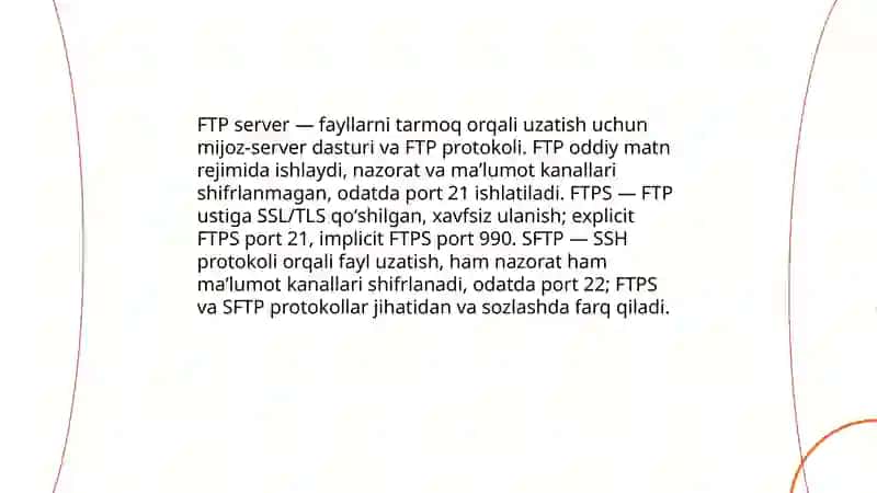 FTP serverni o'rnatish va sozlash 3