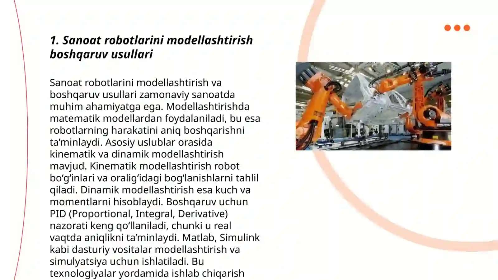 Sanoat robotlari.- modellashtirish, avtomatlashtirish va optimallashtirish 3