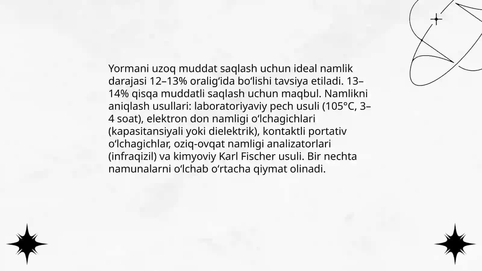 Yormani saqlash usullari 3