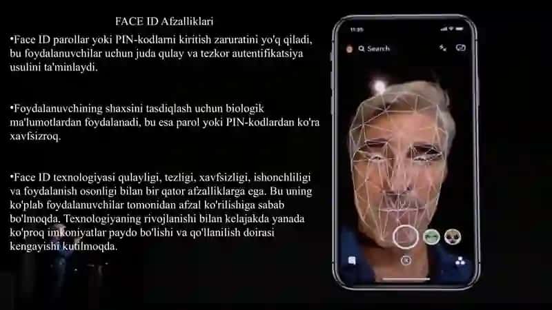 Yuzni tanib olish texnologiyasi 3