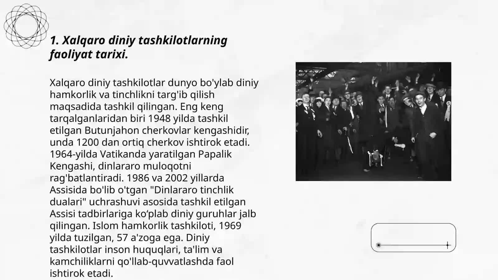 Xalqaro diniy tashkilotlar faoliyatining tarixi 3