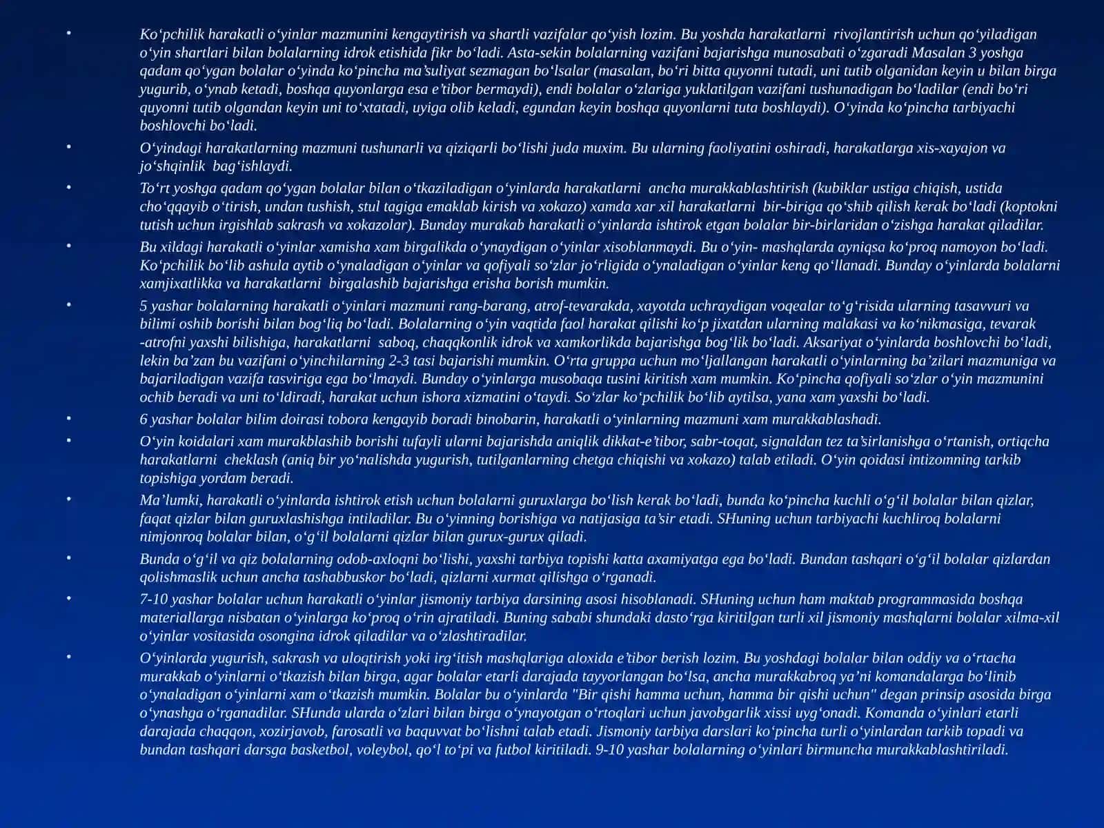 Harakatli o‘yinlarni tanlash 3