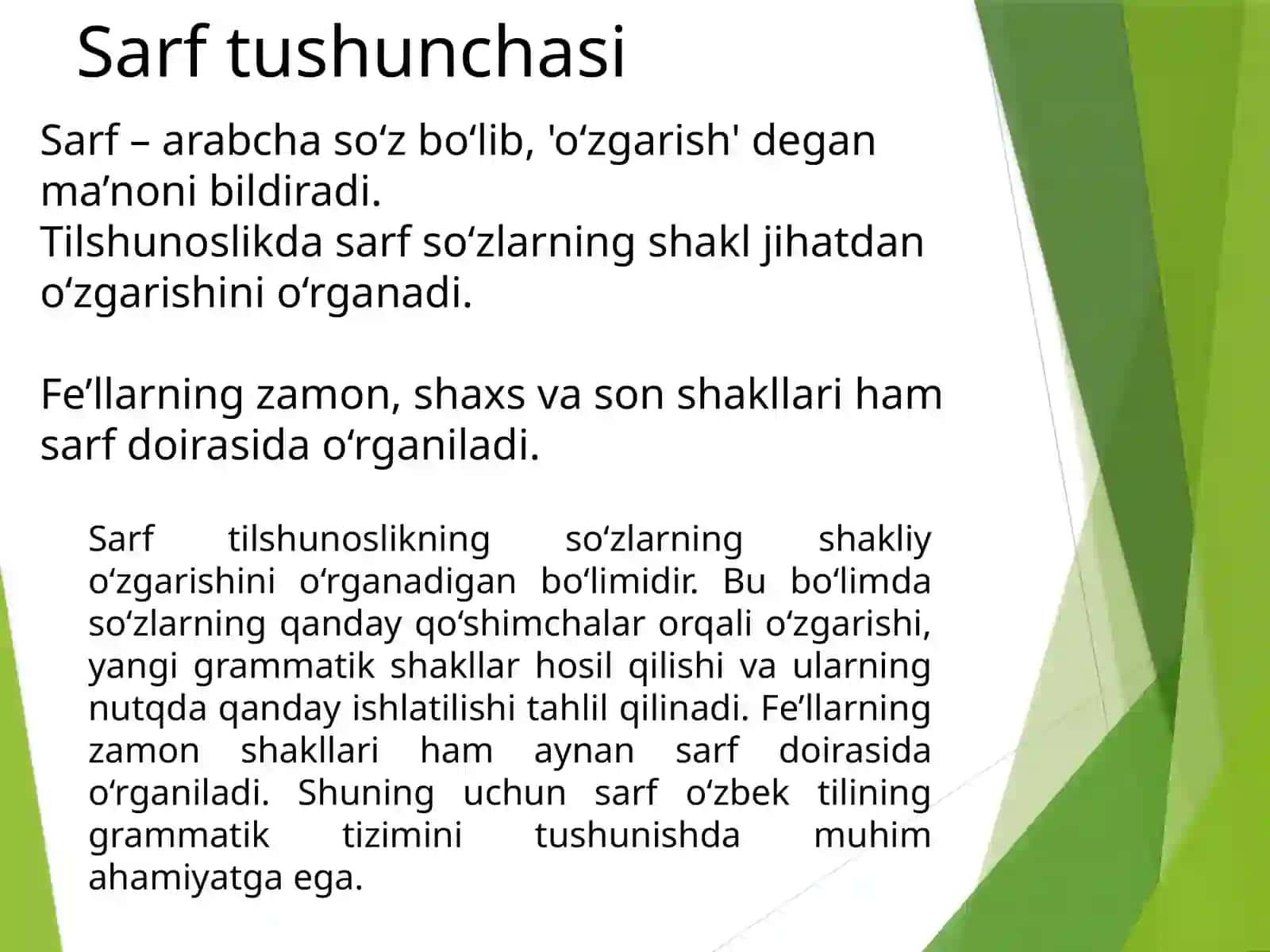 Sarfda fe’l zamonlari 3