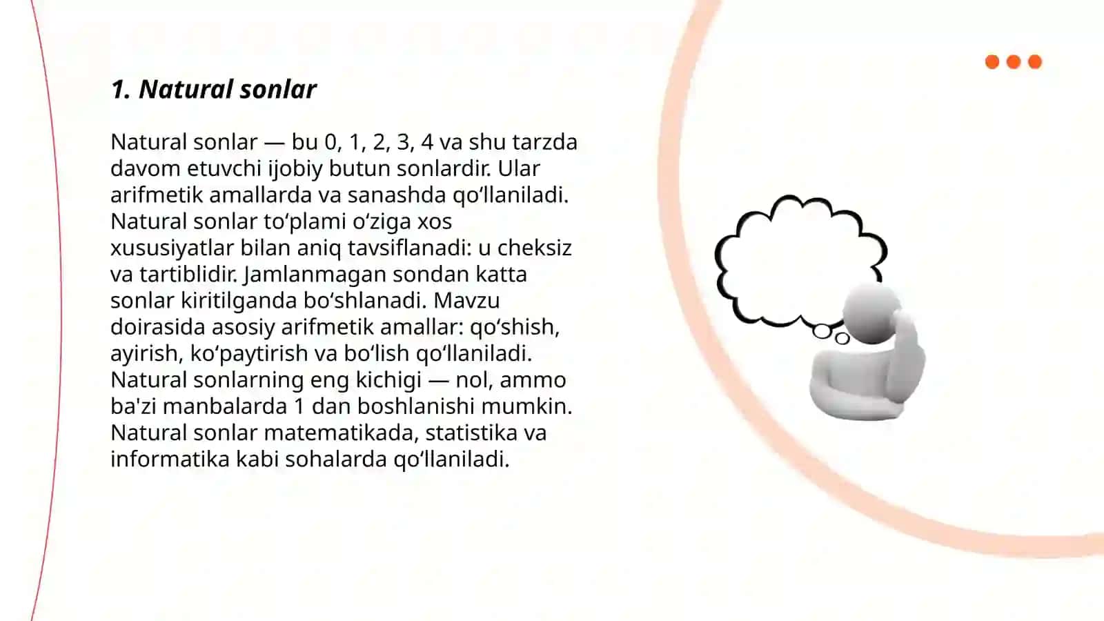 Ilk son tushunchalari va son hissi 3
