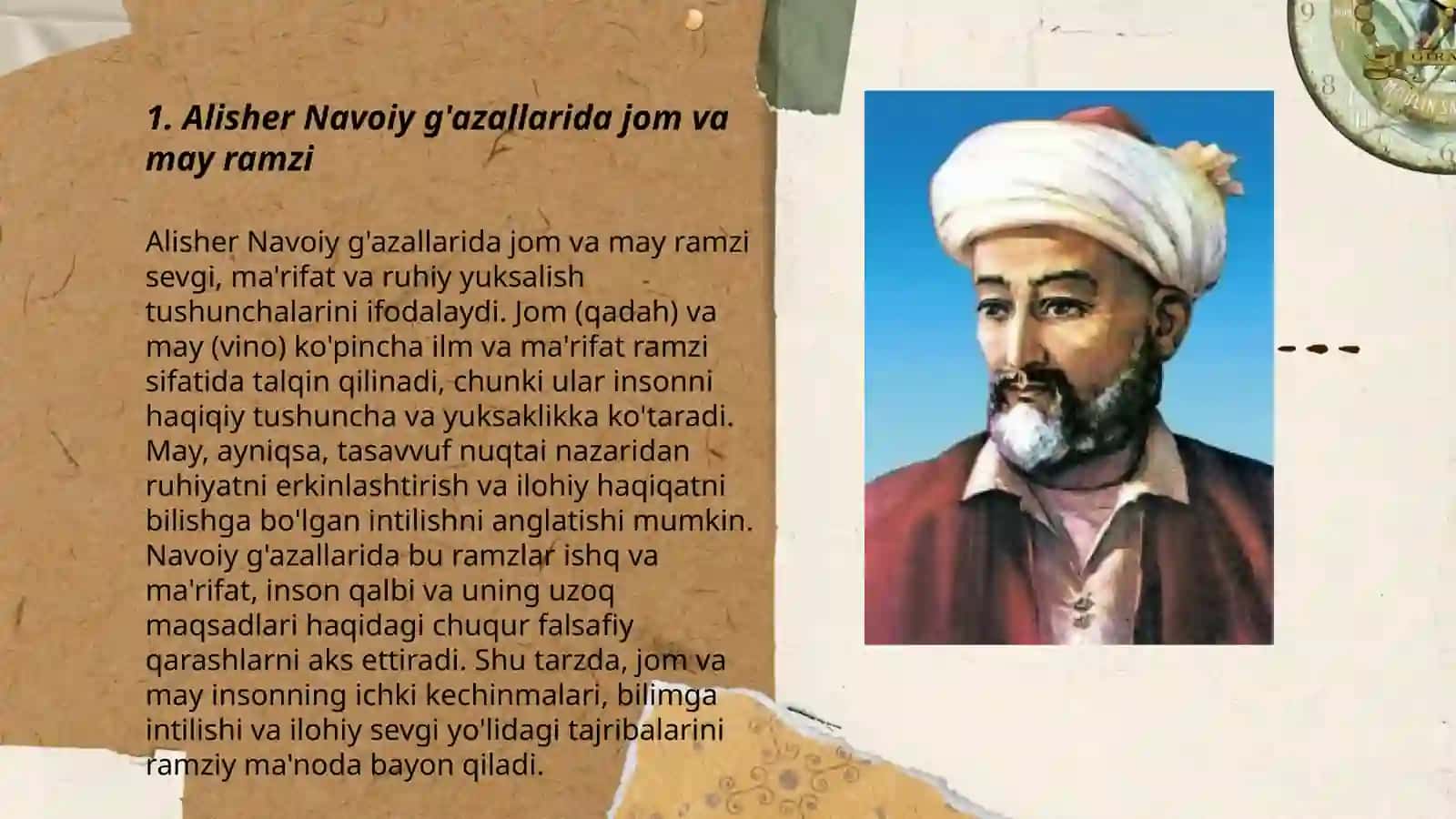 Alisher Navoiy g'azallarida jom va may ramzi 3