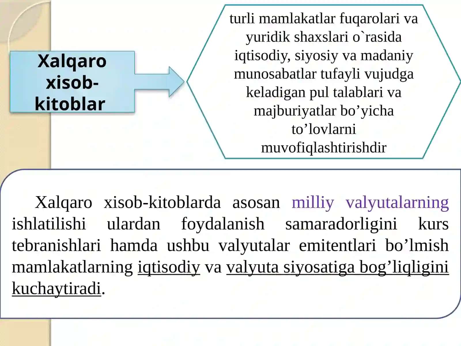 XALQAROHISOB-KITOBLAR VA ULARNING SHAKLLARI 3