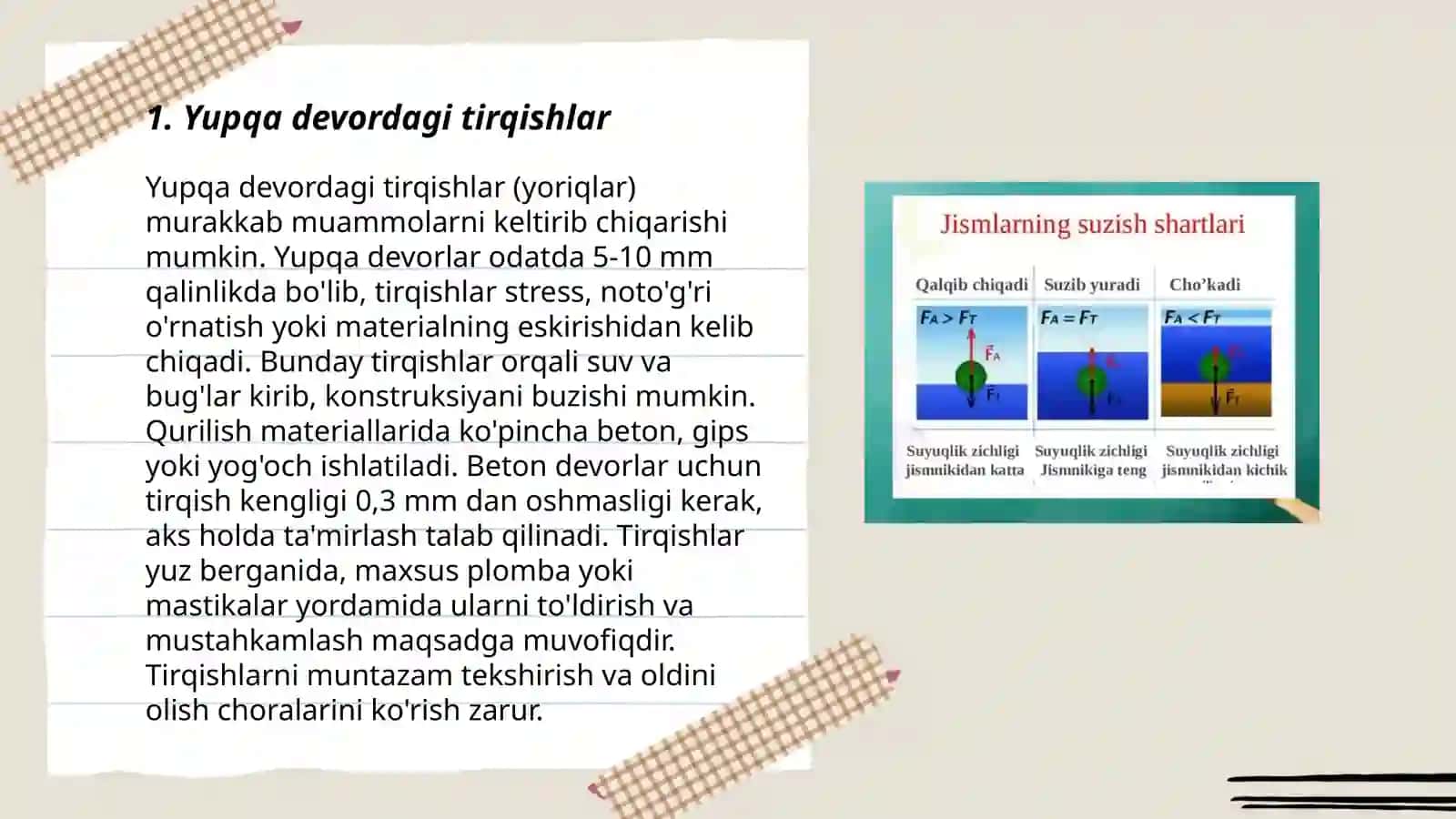 Yupqa devordagi tirqishlar 3