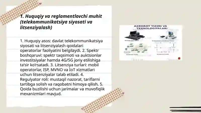 Oʻzbekistonda telekommunikatsiya va simsiz texnologiyalarning rivojlanishiga taʼsir etuvchi asosiy omillar 3