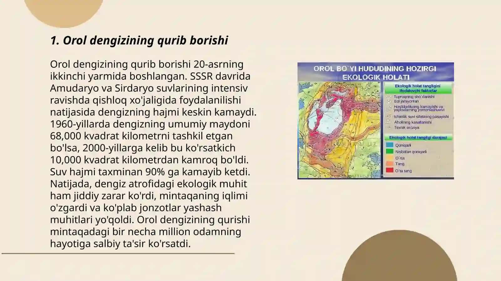 Orol va Orolboʻyi ekologik muammolari 3