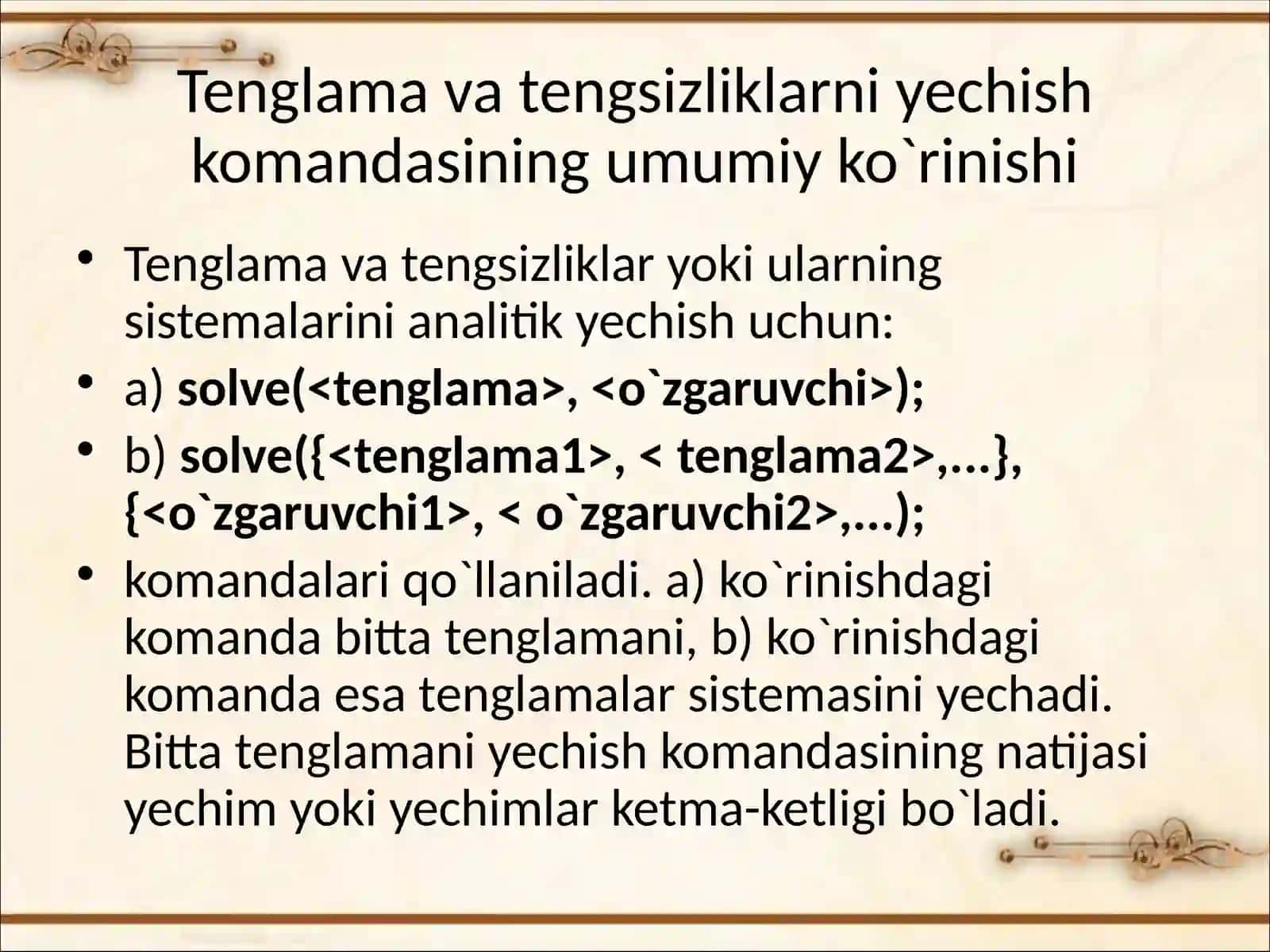 Tenglik 3