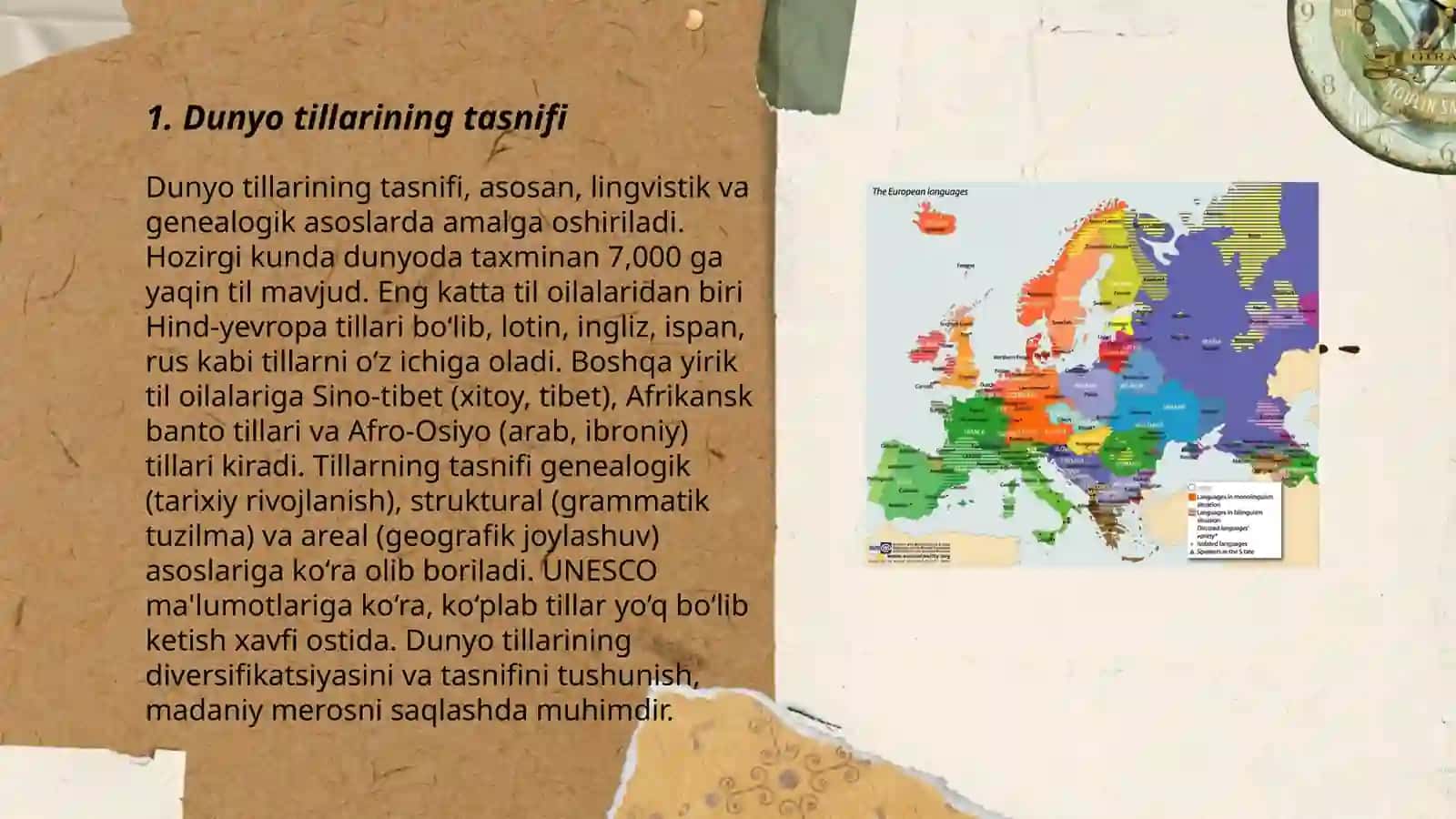 Dunyo tillari tasnifi va turkiy tillar oilasi 3