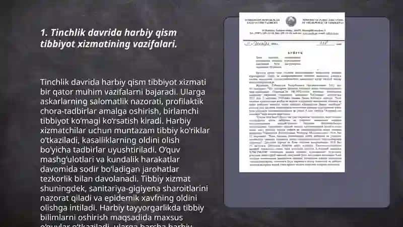 Harbiy Qism Tibbiyot Xizmati 3