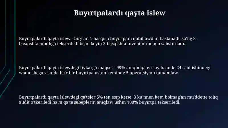 Buyırtpalardı qayta islew 3