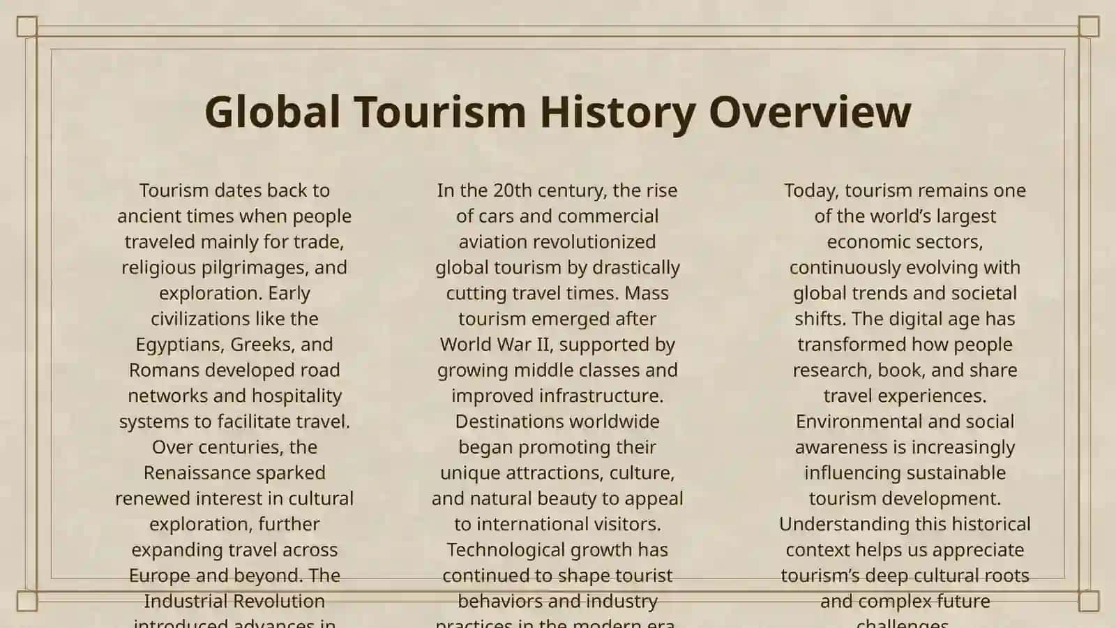 Global Tourism History Overview 3