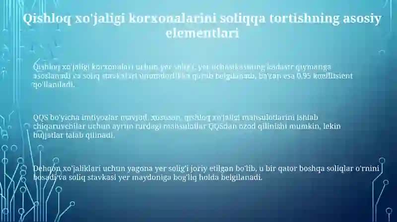 Qishloqxo'jaligikorxonalarinisoliqqatortishningo'zigaxosxususiyatlari 3