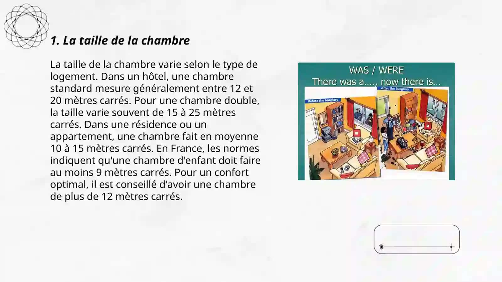 la taille de la chambre 3