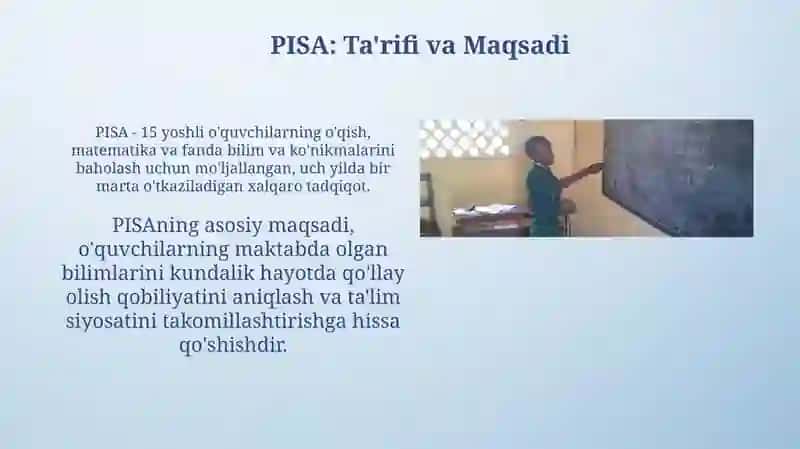 PISA: Ta'rif, Maqsadlar va Baholash Sohalari 3