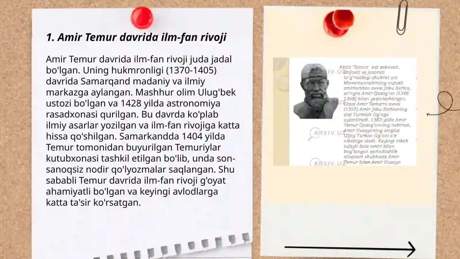 Amir Temur va temuriylar davrida madaniyat va taʼlim tarbiya masalalari 3