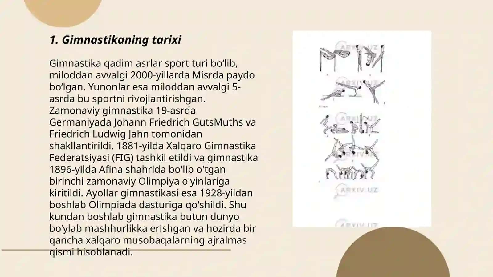 Gimnastika turlari va tasnifi 3