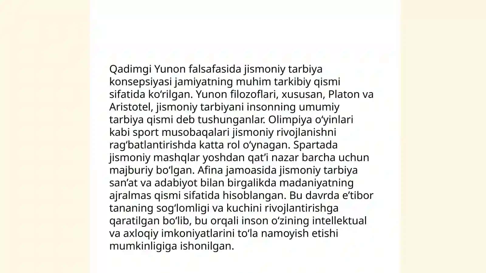 Qadimgi yunon-rum falsafasi, tibbiyoti va sanʼatida jismoniy tarbiya masalalari 3