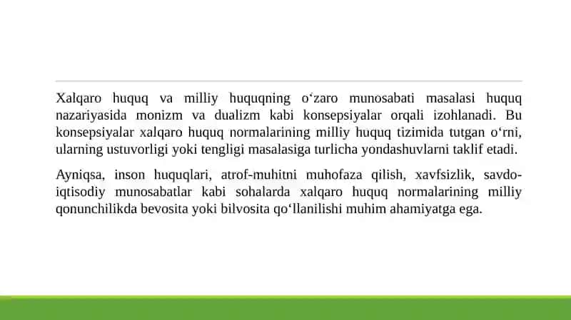 XALQARO XUQUQ VA MILLIY XUQUQNING O‘ZARO MUNOSABATI 3