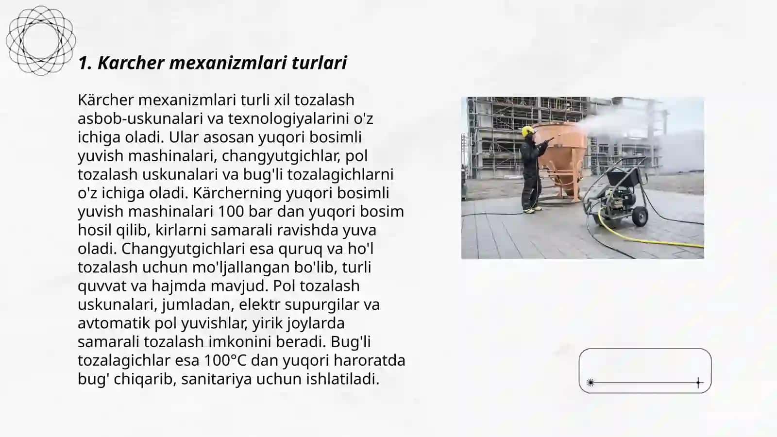Karcher mexanizmi ishlash hususiyatlari 3