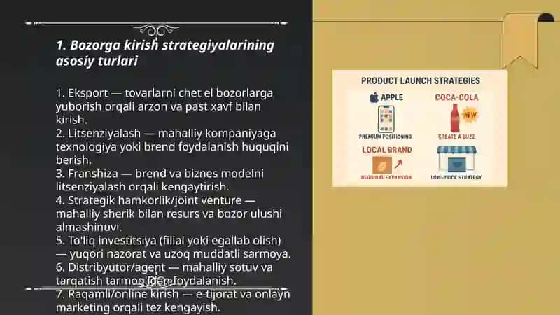 Mahsulot yoki tovarni bozorga chiqarish strategiyalari 3