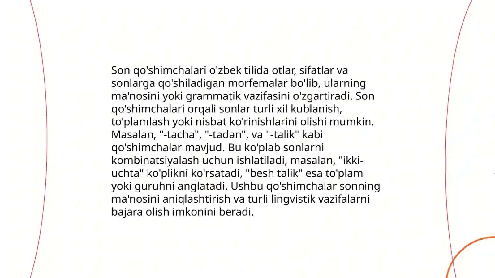 Son qo'shimchalari 3
