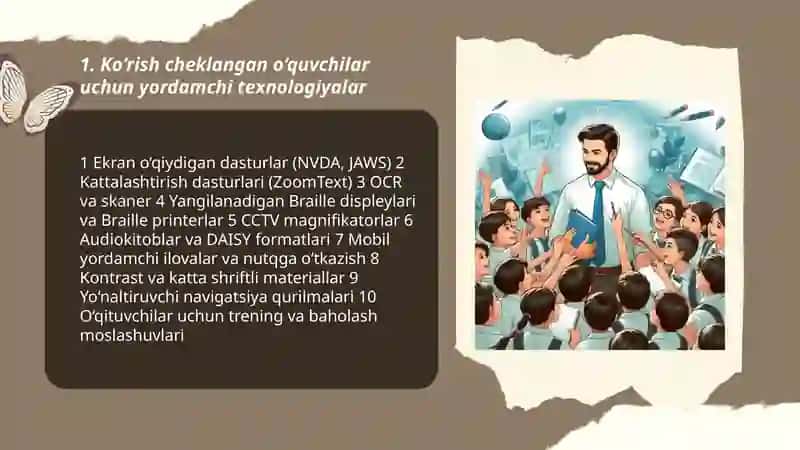 Maxsus va Inklyuziv Ta'lim Uchun Yordamchi Texnologiyalar 3