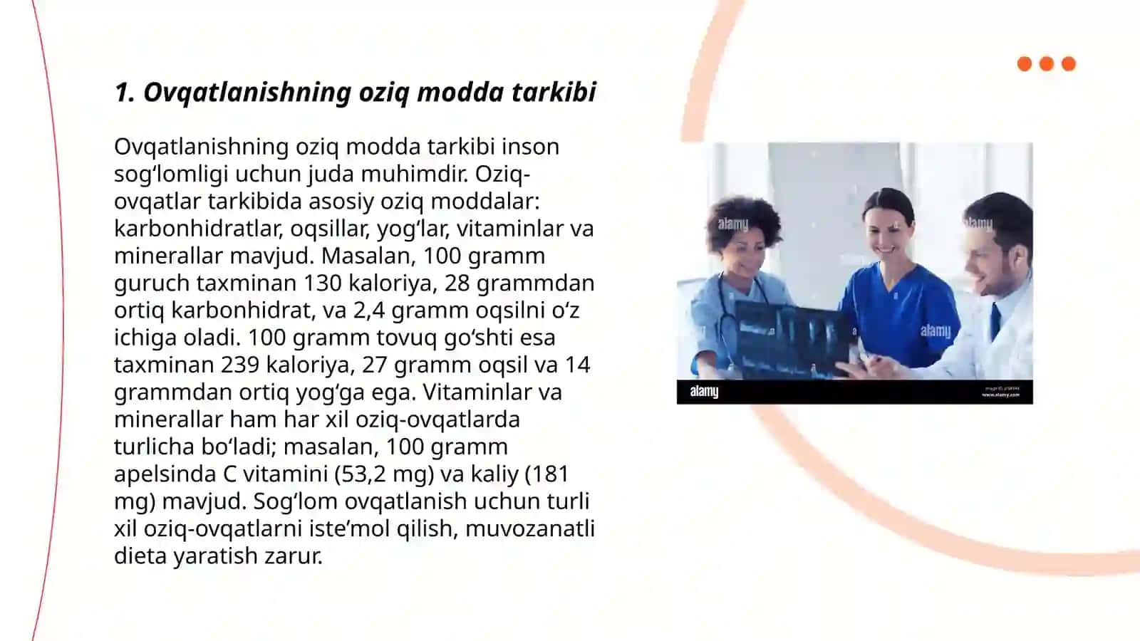 Ovqatlanishning adekvatligini tekshirish va baholash 3