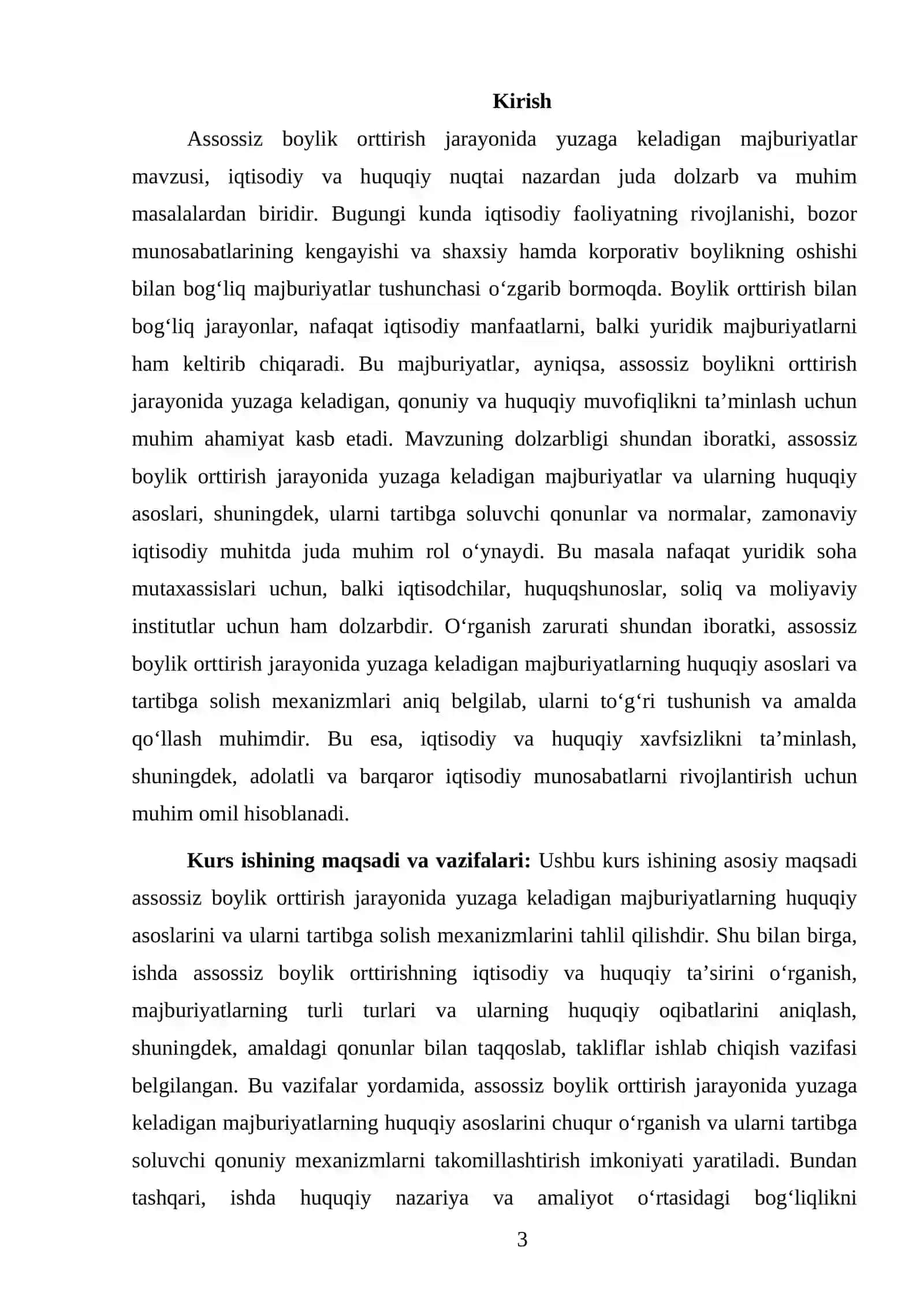 Assossiz boylik orttirish oqibatida kelib chiqadigan majburiyatlar 3