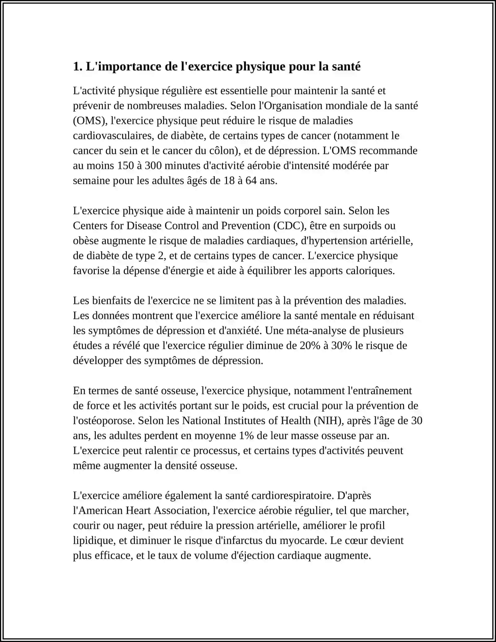 LA SANTE ET LE SPORT 3