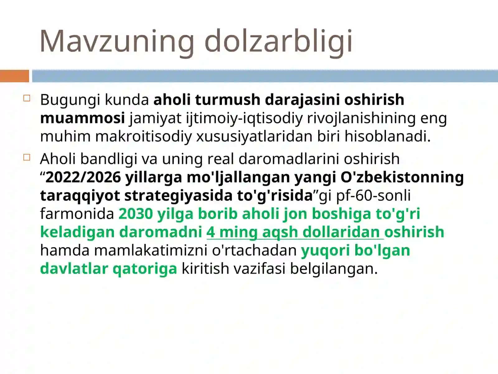 MUSTAQIL ISHI “AHOLINING TURMUSH DARAJASI VA SIFATINI OSHIRISHNING IJTIMOIY XAVFSIZLIKNI TA'MINLASHDAGI AHAMIYATI” 3