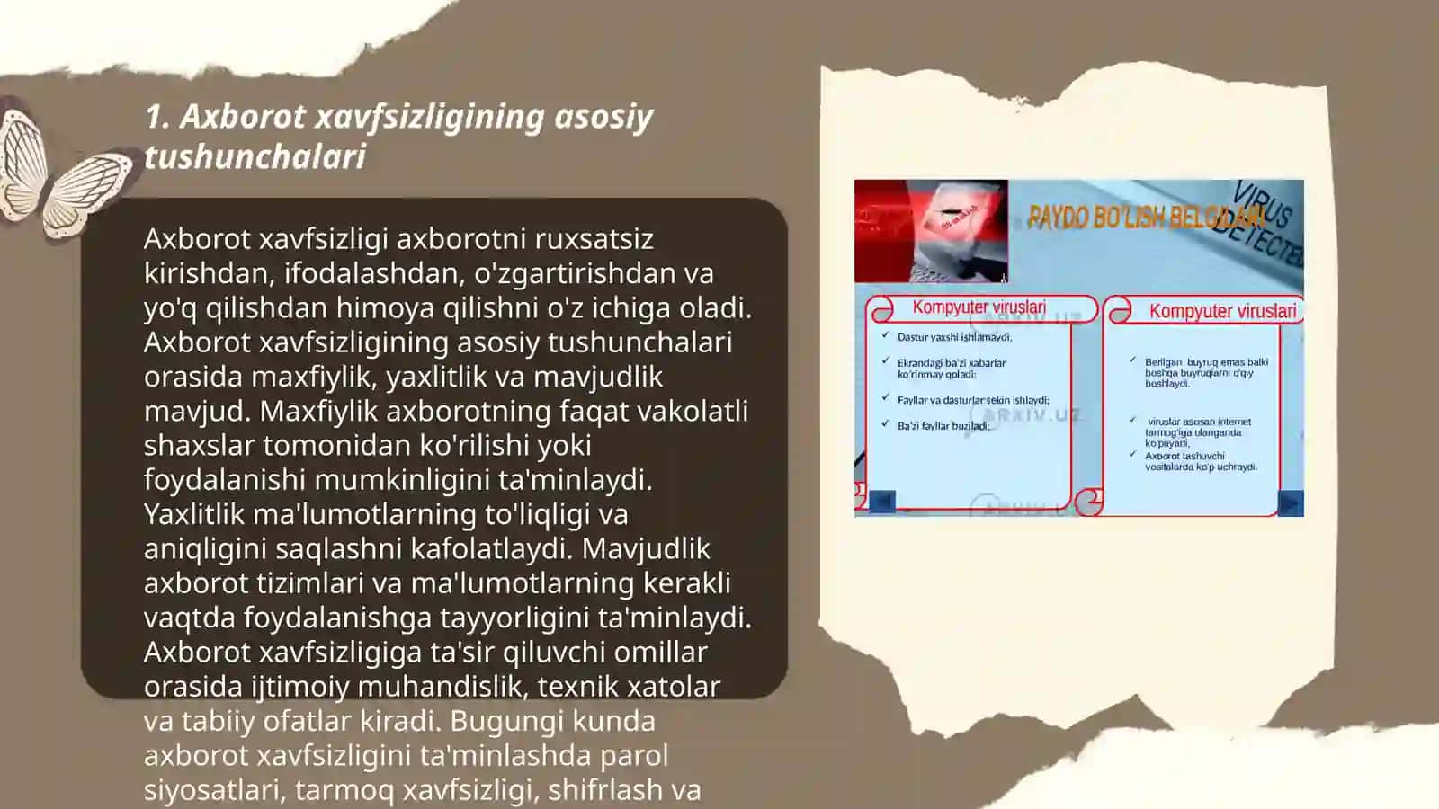 Axborot xavfsizligi va axborotlarni himoyalash usullari 3