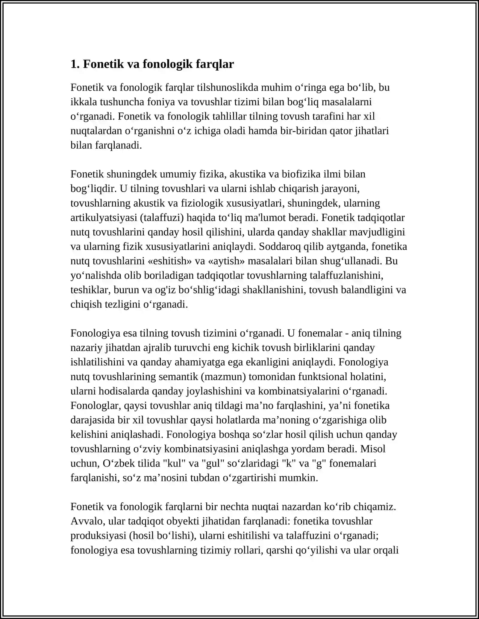"TIL SATHLARI.TILNING FONETIK FONOLOGIK SATHI" 3