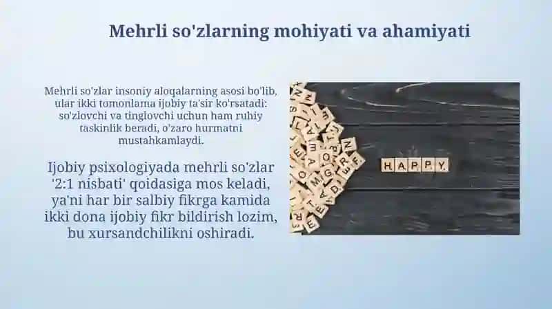 Mehrli so'zlar 3