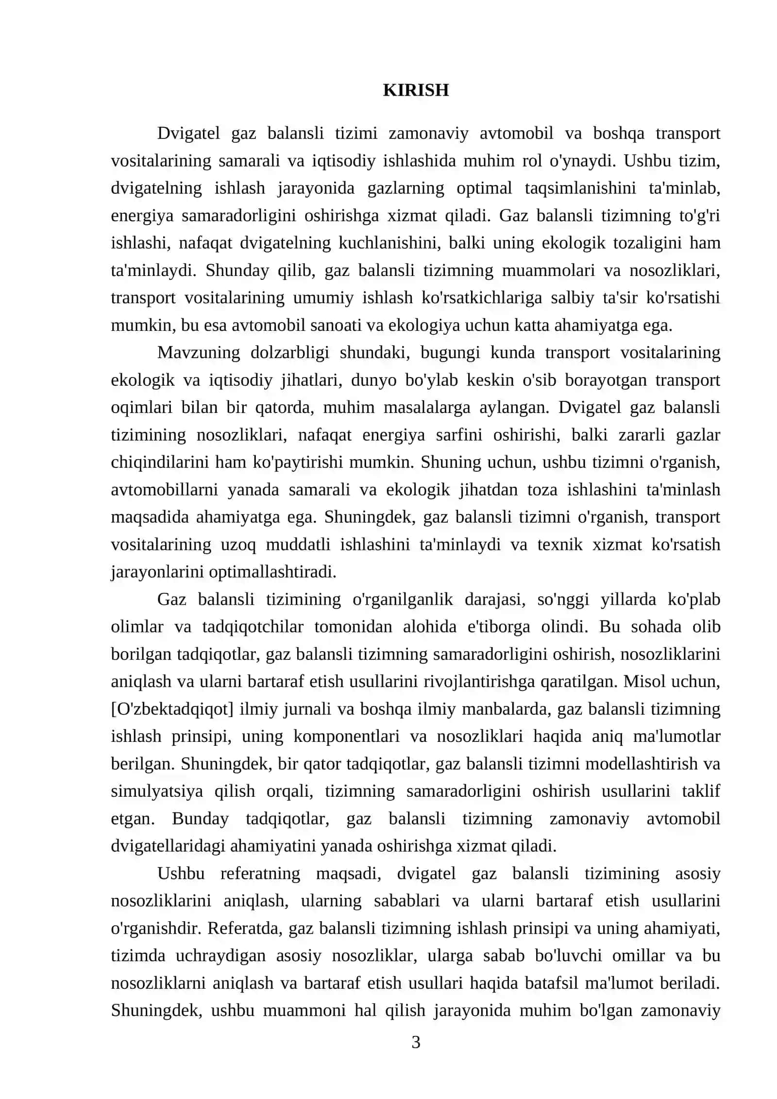 Dvigatel gaz balanli tizimning asosiy nosozliklari 3