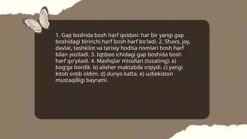 Bosh harflar imlosini amalda qoʻllash boʻyicha tavsiya va mashqlar 3