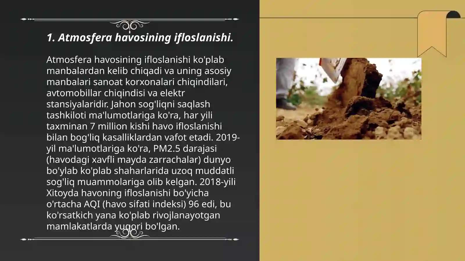 Atmosfera havosi,suv tuproqning nomuvofiq omillarini gigiyenik reglamentlashgan boʻlgan umumiy yondoshlar 3