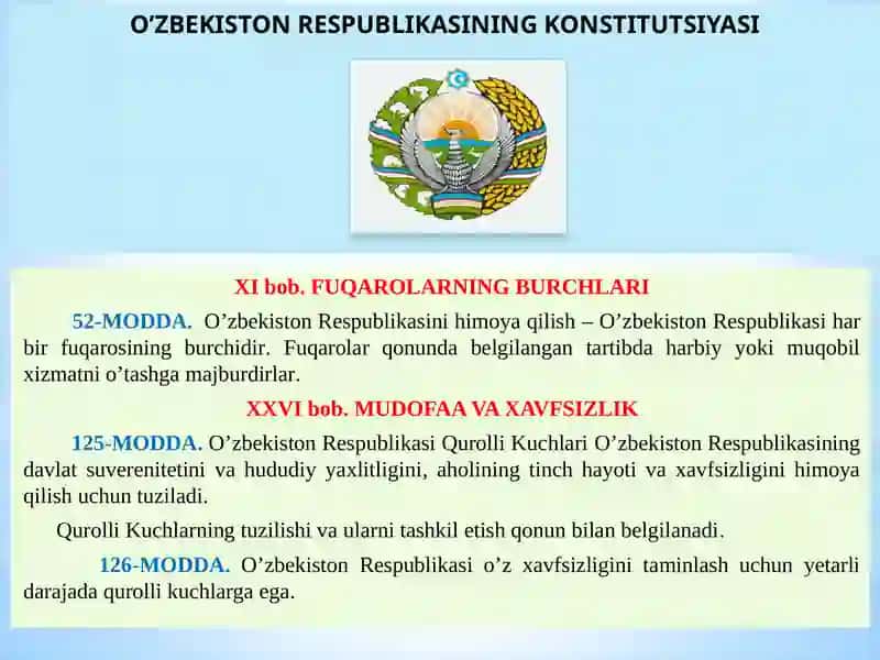 O’ZBEKISTONDA QUROLLI KUCHLAR, ICHKI ISHLAR VA DAVLAT XAVFSIZLIK, FAVQULOTDA VAZIYATLAR XIZMATLARI TIZIMIDAGI ISLOHOTLAR. 3