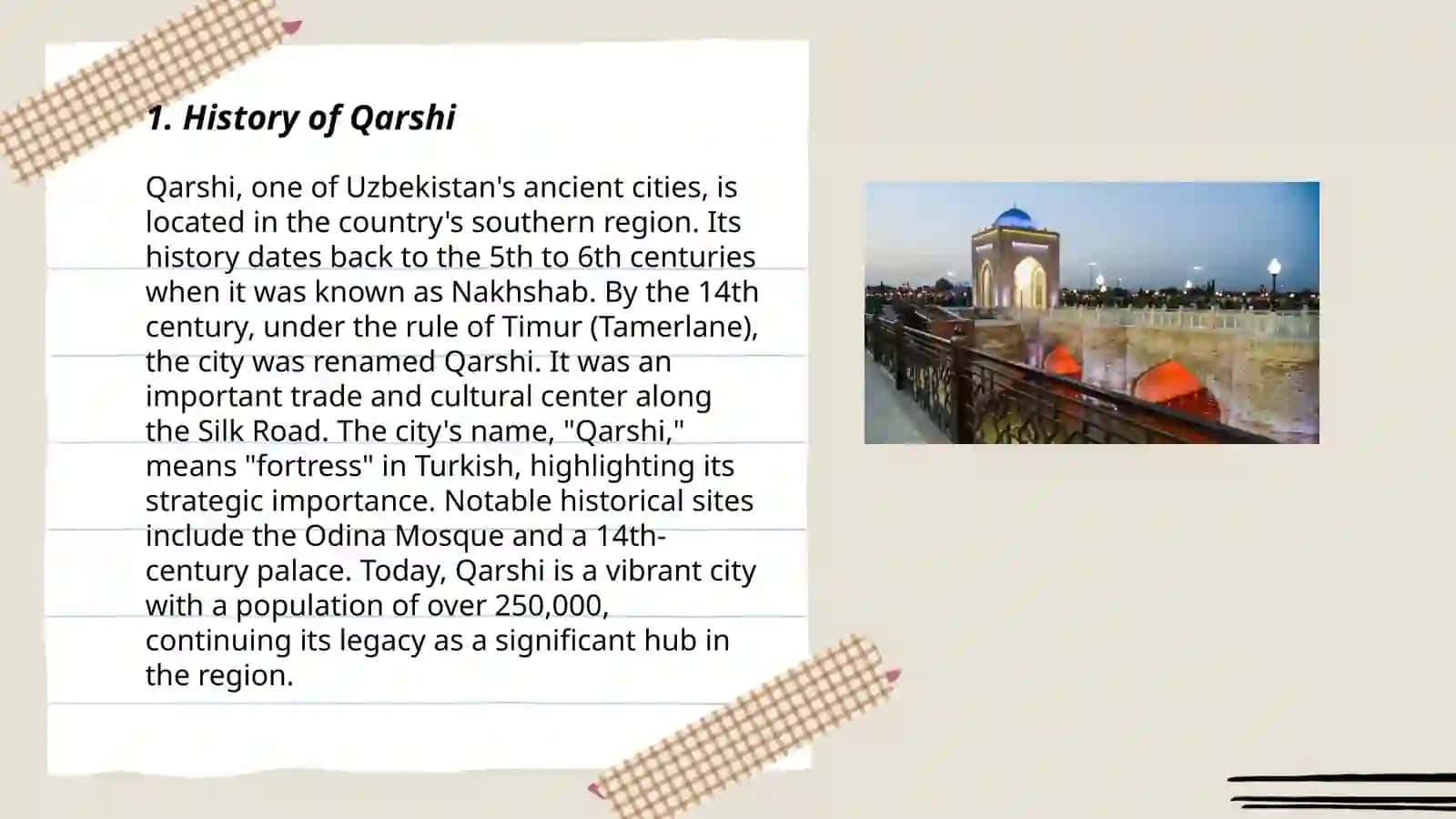 History of Qarshi 3