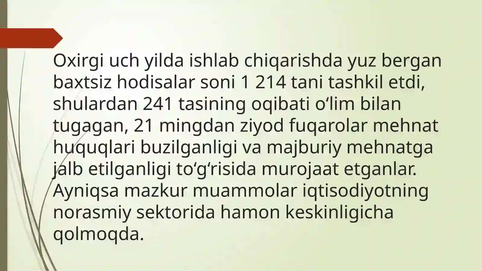 MEHNATORGANLARI TUZILMASINI TAKOMILLASHTIRISH VA FUQAROLARNING MEHNAT HUQUQLARINI HIMOYA QILISH VA MEHNATINI MUHOFAZA QILISH TIZIMINI KUCHAYTIRISH CHORA-TADBIRLARITO‘G‘RISIDA 3