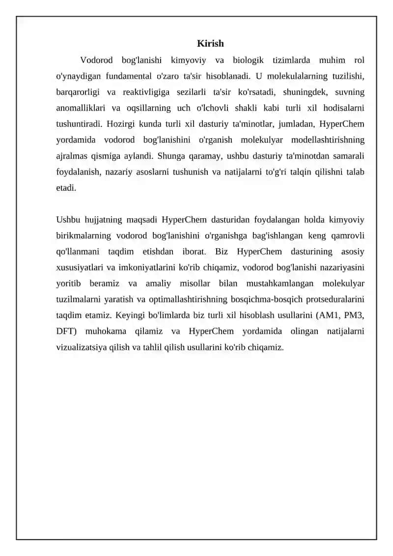 HyperChem dasturi 3