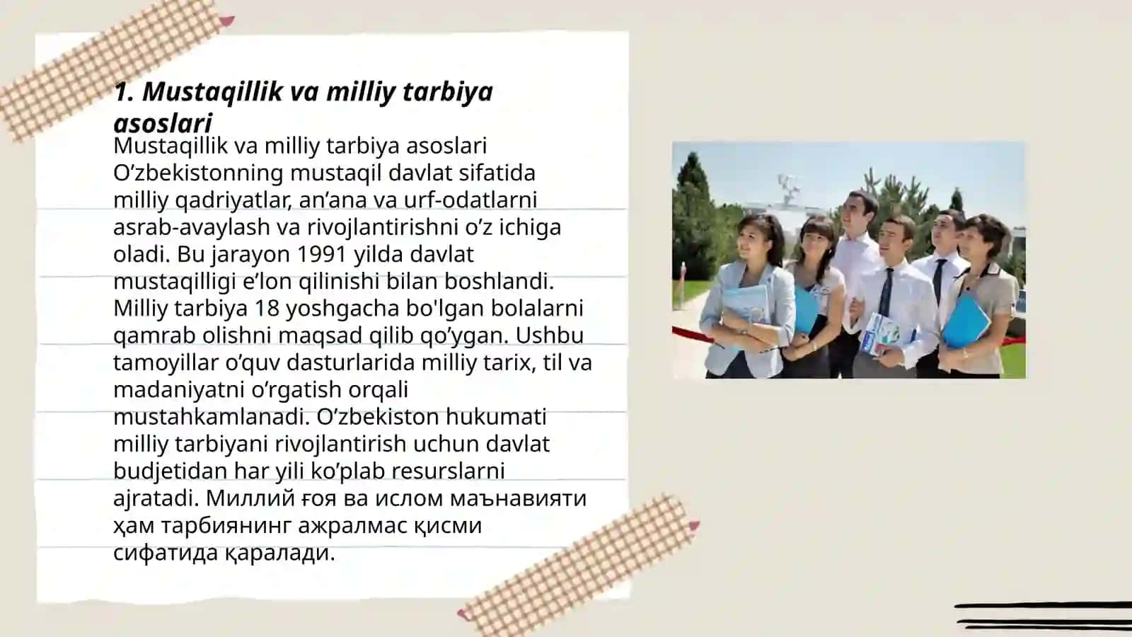 Mustaqillik va milliy tarbiya asoslari 3