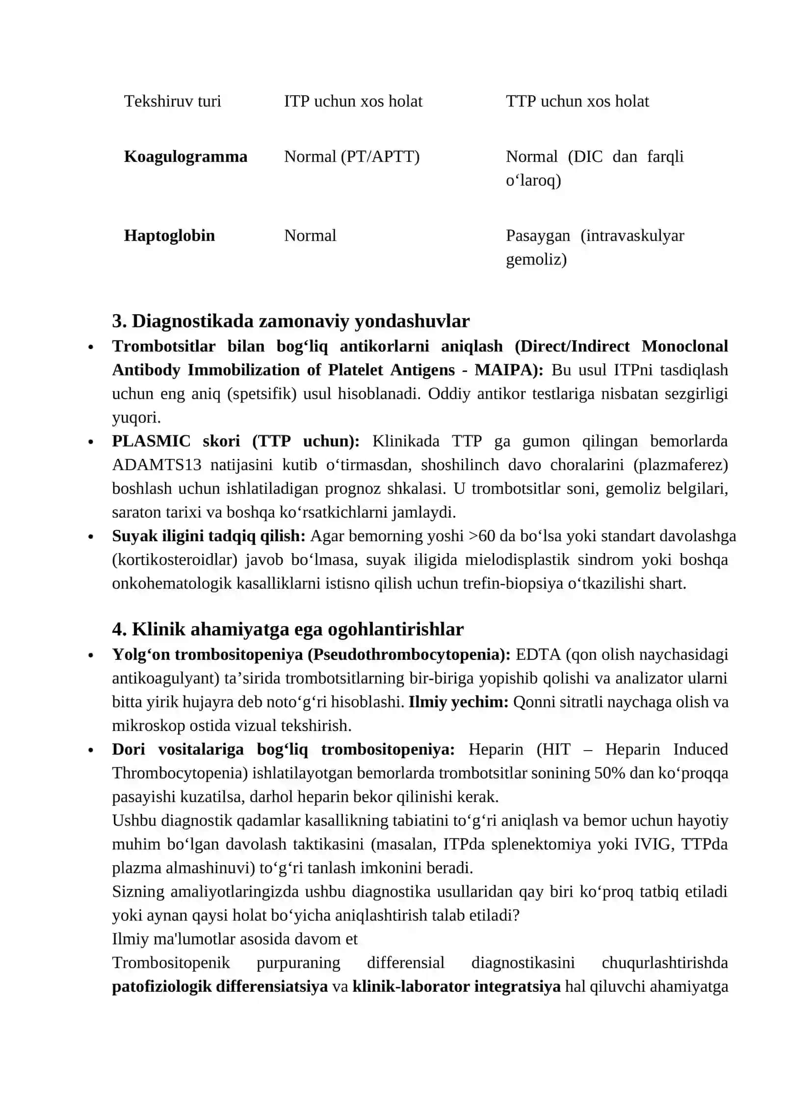 Trombositopenik purpura laborator diagnostikasi 3