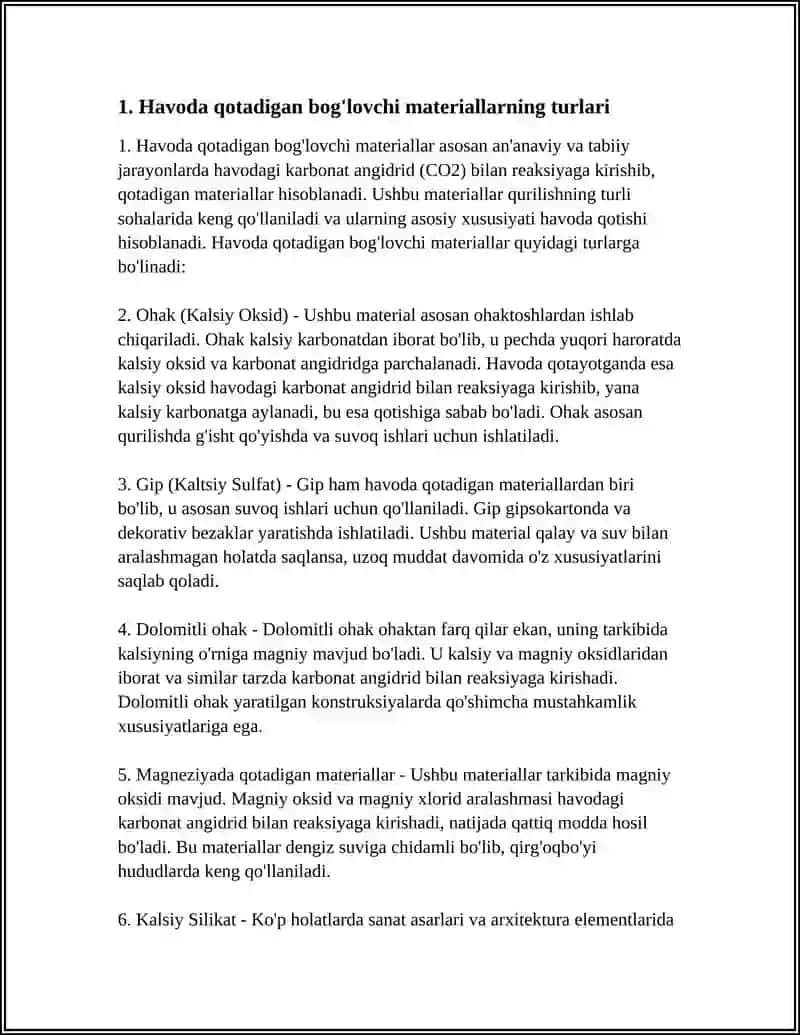 HAVODA QOTADIGAN BOG'LOVCHI MATERIALLAR 3