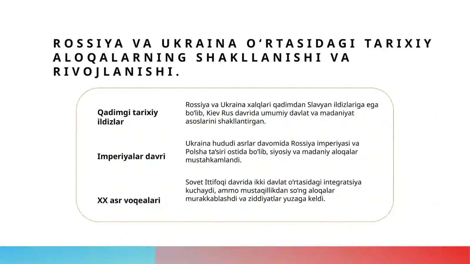 Rossiya va Ukraina munosabatlarining keskinlashuvi sabablari va oqibatlari 3