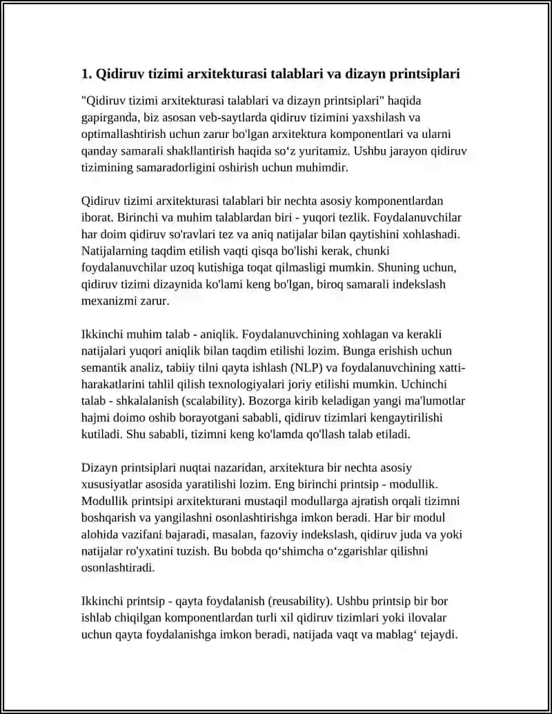 WEB-SAYTDA QIDIRUV TIZIMINI OPTIMALLASHTIRISH ARXITEKTURASI 3