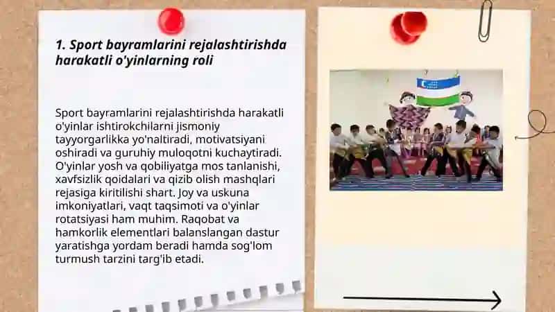 Sport bayramlarini rejalashtirishda harakatli o'yinlarning roli 3
