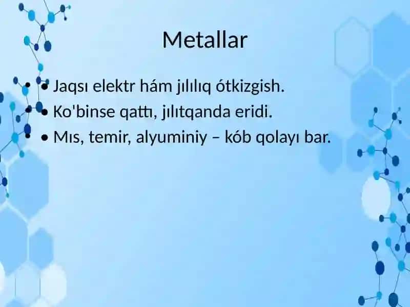 Elementlerdiń túrleri ha'máhmiyeti 3
